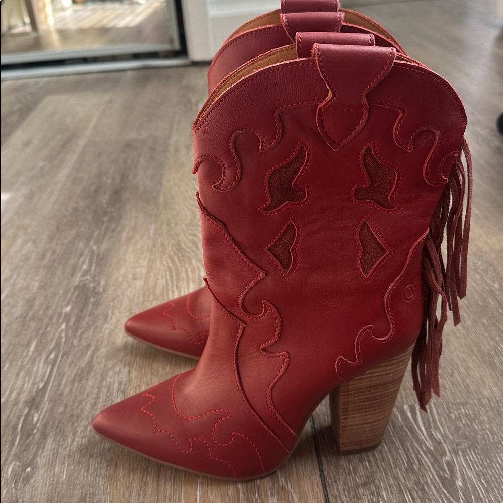 Dingo Red Leather Boots - Picture 2 of 4